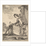 Frontispiece for 'Poems by Desmarets': a winged woman rep…, 1641 by Stefano della Bella