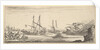 A naval battle, a rowboat full of men to left, a sinking ship to right, two galleys ba…, ca. 1641 by Stefano della Bella