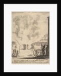 The test of fire, the monk Peter, the disciple Saint John Gualbert, passing through the fl…, 1640 by Stefano della Bella
