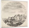 Plate 12: a shepherd sleeping on the ground to right, three horses to left, other h…, ca. 1643-48 by Stefano della Bella