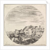 Plate 12: a shepherd sleeping on the ground to right, three horses to left, other h…, ca. 1643-48 by Stefano della Bella