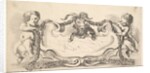 Plate 17: a cartouche with a marble center, an infant on either side holding a garland ove…, 1646 by Stefano della Bella