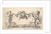Plate 17: a cartouche with a marble center, an infant on either side holding a garland ove…, 1646 by Stefano della Bella
