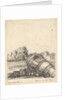 A mortar without a carriage lying on the ground to the right, soldiers firing canno…, ca. 1638-43 by Stefano della Bella