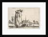 Plate 10: a peasant woman turned towards the right with a child on her back, a boy lyi…, ca. 1642 by Stefano della Bella
