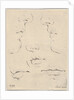 Plate 4: two profiles and three mouths, from 'The Book for Learning to Draw by Stefano della Bella