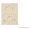 Plate 4: two profiles and three mouths, from 'The Book for Learning to Draw by Stefano della Bella