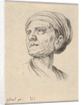 Plate 4: head of an old woman with a bonnet, looking left from 'Various heads and figures'…, 1650 by Stefano della Bella
