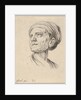 Plate 4: head of an old woman with a bonnet, looking left from 'Various heads and figures'…, 1650 by Stefano della Bella