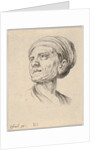Plate 4: head of an old woman with a bonnet, looking left from 'Various heads and figures'…, 1650 by Stefano della Bella