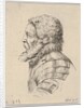 Plate 7: bust of a bearded soldier wearing armor, facing left in profile, from 'Various he…, 1650 by Stefano della Bella