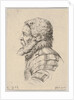 Plate 7: bust of a bearded soldier wearing armor, facing left in profile, from 'Various he…, 1650 by Stefano della Bella