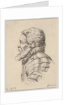 Plate 7: bust of a bearded soldier wearing armor, facing left in profile, from 'Various he…, 1650 by Stefano della Bella