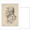 Plate 7: bust of a bearded soldier wearing armor, facing left in profile, from 'Various he…, 1650 by Stefano della Bella