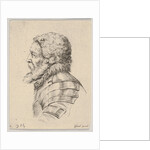 Plate 7: bust of a bearded soldier wearing armor, facing left in profile, from 'Various he…, 1650 by Stefano della Bella