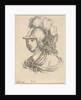 Plate 9: bust of Minerva, wearing a helmet with feathers, looking towards the left, from '…, 1650 by Stefano della Bella