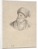 Plate 12: bust of an old Turkish man in a turban, looking towards the left, from 'Various …, 1650 by Stefano della Bella