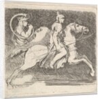 Plate 20: a soldier in profile galloping to the right holding a lance in his right han…, ca. 1646 by Stefano della Bella