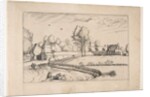 Country Houses, couple and cornfield in the foreground, from the series The Small Lands…, 1559-61 by The Master of the Small Landscapes (after)
