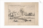 Country Houses, couple and cornfield in the foreground, from the series The Small Lands…, 1559-61 by The Master of the Small Landscapes (after)
