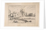 Country Houses, couple and cornfield in the foreground, from the series The Small Lands…, 1559-61 by The Master of the Small Landscapes (after)