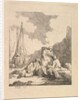 Fishermen by the Shore - Coastal Scene with a Man Sitting on the Ground Resting an Elbow o…, 1786 by Thomas Rowlandson