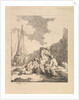 Fishermen by the Shore - Coastal Scene with a Man Sitting on the Ground Resting an Elbow o…, 1786 by Thomas Rowlandson