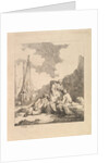 Fishermen by the Shore - Coastal Scene with a Man Sitting on the Ground Resting an Elbow o…, 1786 by Thomas Rowlandson