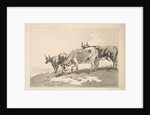 Three Cows Standing on the Ridge of a Field, 1784-87 by Thomas Rowlandson
