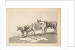 Three Cows Standing on the Ridge of a Field, 1784-87 by Thomas Rowlandson