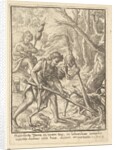 Adam Ploughing from the Dance of Death, 1651 by Wenceslaus Hollar