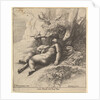 Infant Hercules asleep, 1625-77 by Wenceslaus Hollar