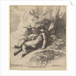Infant Hercules asleep, 1625-77 by Wenceslaus Hollar