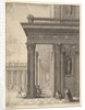 Temple courtyard with figures, after David Teniers the Elder, 1625-77 by Wenceslaus Hollar