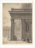 Temple courtyard with figures, after David Teniers the Elder, 1625-77 by Wenceslaus Hollar