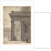 Temple courtyard with figures, after David Teniers the Elder, 1625-77 by Wenceslaus Hollar