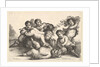 Four boys, two satyrs and a goat, 1654 by Wenceslaus Hollar