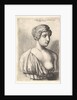 Antique bust of a woman, 1645 by Wenceslaus Hollar