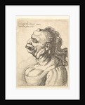 Bust of a woman wearing low-cut dress, with protruding lipd, growth on her forehead, promi…, 1660 by Wenceslaus Hollar
