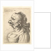 Bust of a woman wearing low-cut dress, with protruding lipd, growth on her forehead, promi…, 1660 by Wenceslaus Hollar