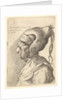 Bust of a deformed woman with conical hat and two dangling plaits in profile to left, 1665 by Wenceslaus Hollar