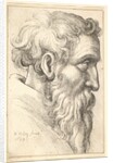 Bearded old man in profile to right, 1645 by Wenceslaus Hollar