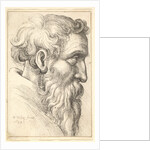 Bearded old man in profile to right, 1645 by Wenceslaus Hollar