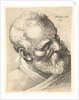 Bearded old man with a tilted head, 1645 by Wenceslaus Hollar