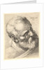 Bearded old man with a tilted head, 1645 by Wenceslaus Hollar