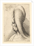 Bust of a deformed old woman with one tooth, facing left, 1665 by Wenceslaus Hollar