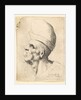 Bust of a deformed man wearing a bulbous hat in profile to the left, 1625-77 by Wenceslaus Hollar