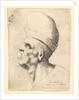 Bust of a deformed man wearing a bulbous hat in profile to the left, 1625-77 by Wenceslaus Hollar