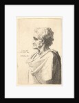Man with doleful expression to left with hand emerging from cloak, 1625-77 by Wenceslaus Hollar