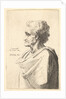 Man with doleful expression to left with hand emerging from cloak, 1625-77 by Wenceslaus Hollar
